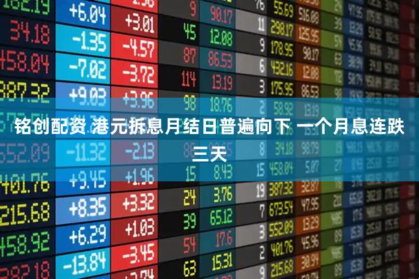 铭创配资 港元拆息月结日普遍向下 一个月息连跌三天